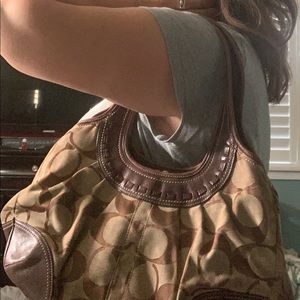 Tan/brown coach purse